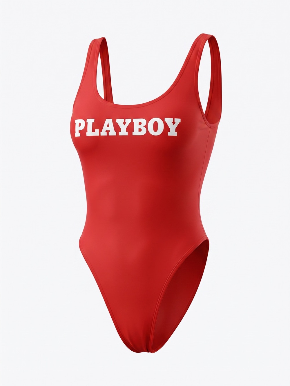 🌹PLAYBOY🌹Red Scoop-Back One-Piece🌹Flattering🌹Hi Cut🌹Brand New🌹Medium🌹Iconic🌹